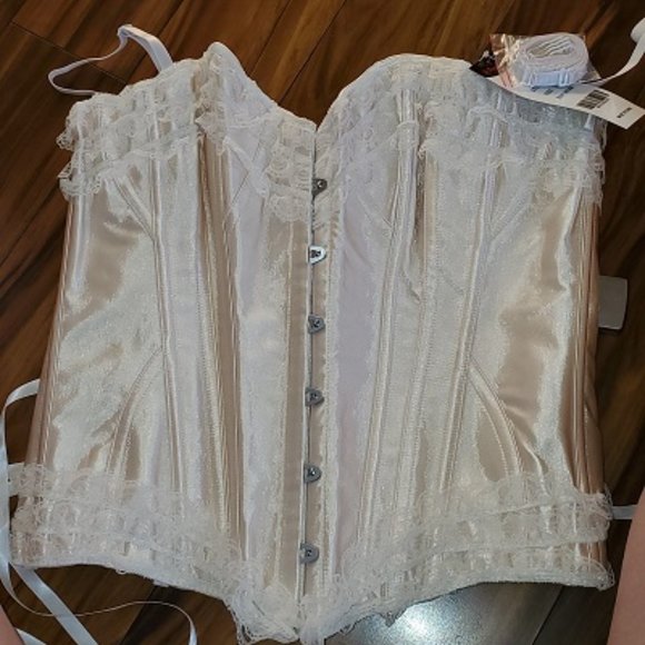 Nwt Corset Bustier Bone in Lace up  Size Xl - Picture 2 of 10